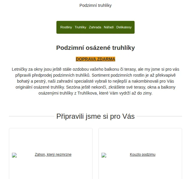 Truhlíkov.cz: Podzimní truhlíky s dopravou zdarma – červen 2026 | Nuslet.cz
