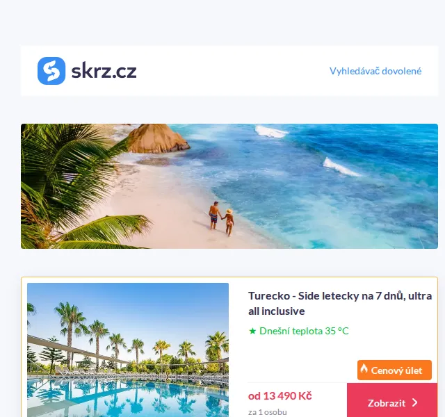 Vánoce na Skrz: dovolená u moře od 7 990 Kč – červen 2026 | Nuslet.cz