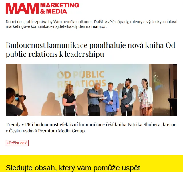 Marketing & Media: Kniha Od public relations k leadershipu – červen 2026 | Nuslet.cz