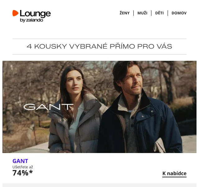 Lounge by Zalando: GANT, Replay, BOSS – až 78 %