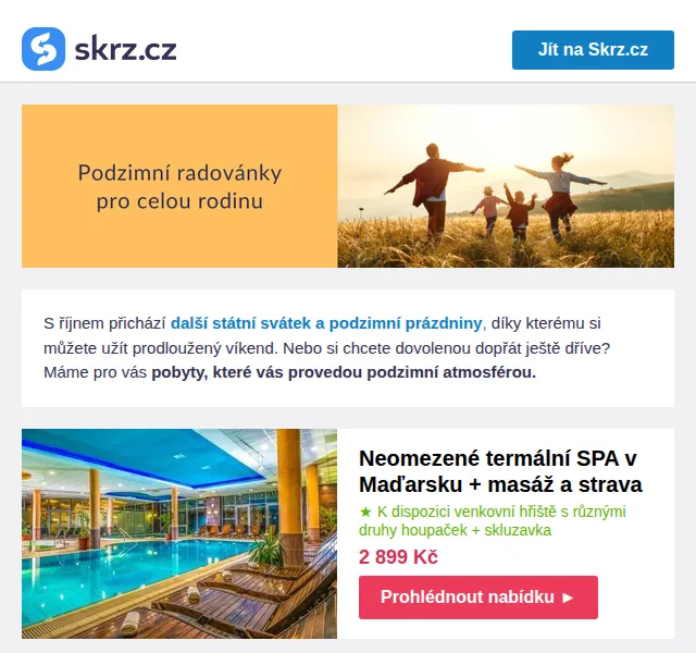 Skrz: Rodinné pobyty s wellness a aquaparkem – říjen 2026 | Nuslet.cz