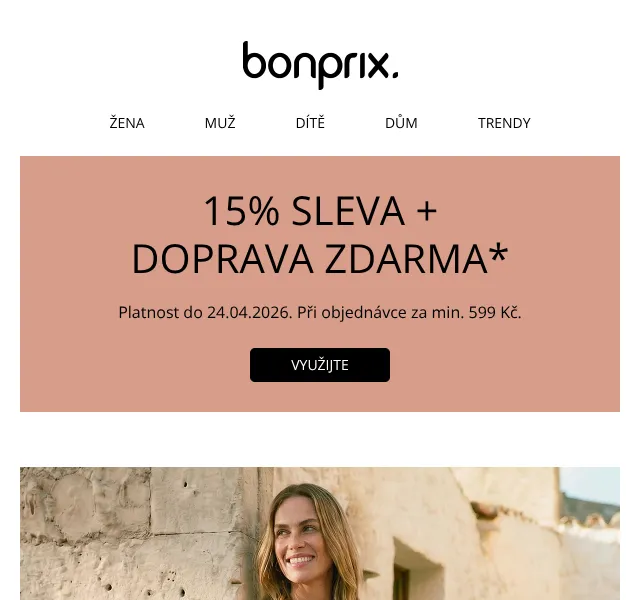 Bonprix: Halenka v boho stylu – 15 % sleva | duben 2026