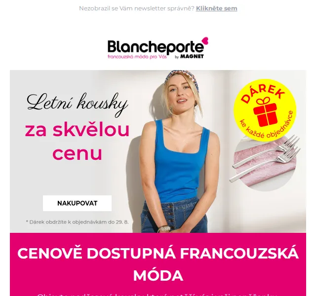 Blancheporte: Outfit za 1 337 Kč s dárkem – červen 2026 | Nuslet.cz
