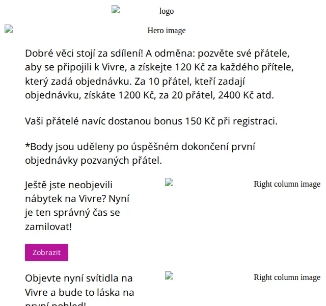 Vivre: Bonus 120 Kč za pozvání přátel a slevy – červen 2026 | Nuslet.cz