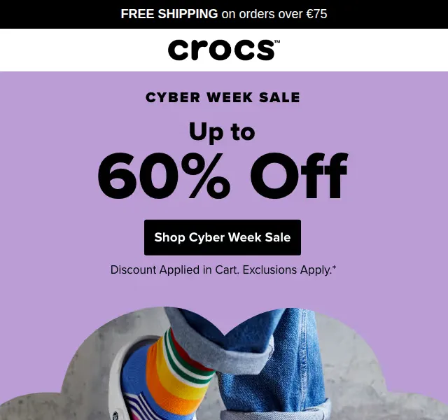 Crocs: Cyber Week slevy až 60 % – červen 2026 | Nuslet.cz