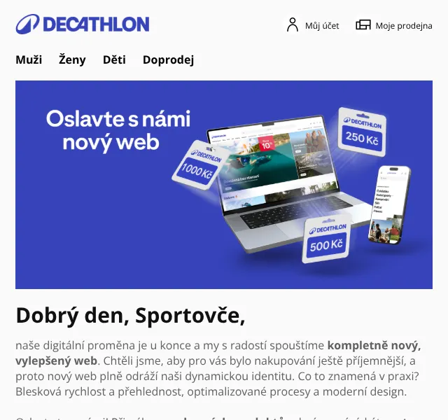 Decathlon: Extra věrnostní body na kola a camping – červen 2026