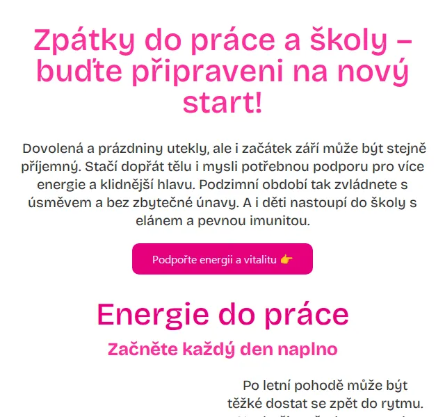 Pilulka: Návrat do práce s doplňky energie – červenec 2026 | Nuslet.cz