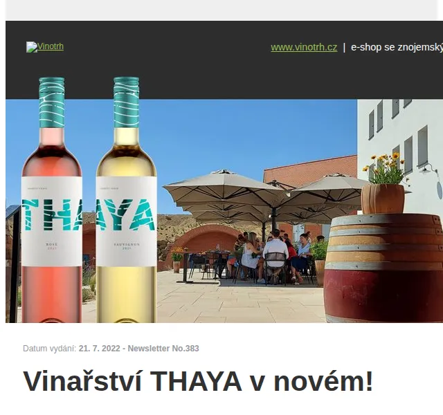Vinotrh: Vinařství THAYA nová kolekce – červenec 2026 | Nuslet.cz