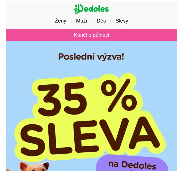 Dedoles: 35% sleva na vše – červen 2026 | Nuslet.cz