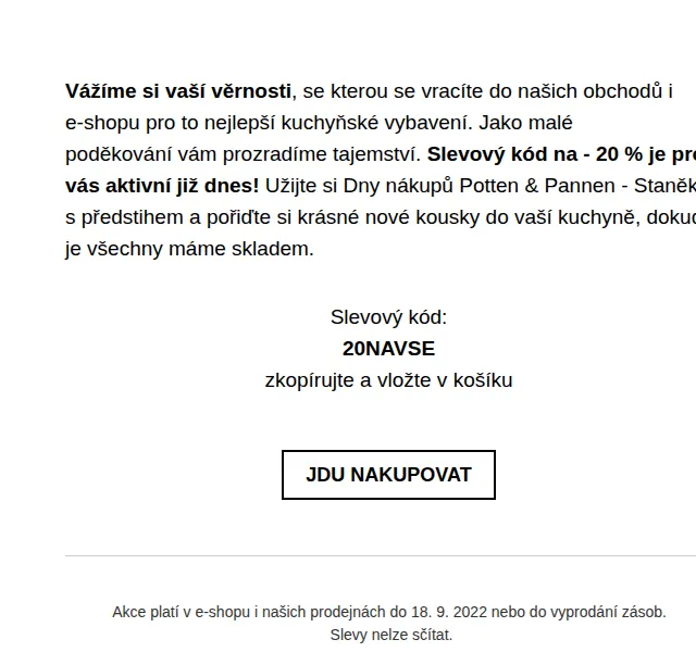 Potten & Pannen: sleva 20 % – září 2022 | Nuslet.cz