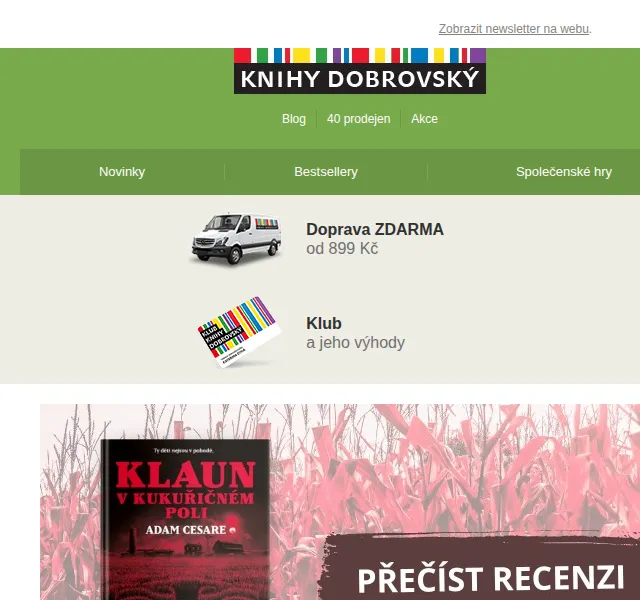 KnihyDobrovsky.cz: sleva na thrillery a romantiku – červen 2026 | Nuslet.cz