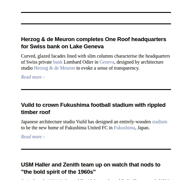 Dezeen Daily: Stirling Prize shortlist & nové kolekce – červen 2026 | Nuslet.cz