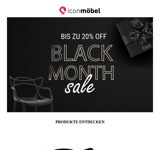 Icon Möbel: Black Month slevy až 20 % – červen 2026 | Nuslet.cz