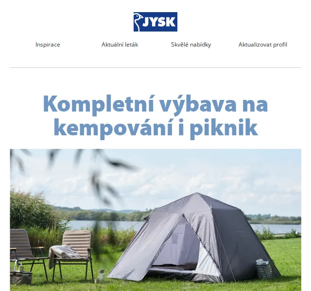 JYSK: Vybavení na kemping a festival – červen 2026 | Nuslet