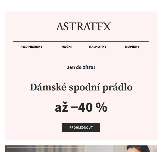 Astratex.cz: Prádlo pro dámy až −40 % a doprava zdarma – červen 2026 | Nuslet.cz