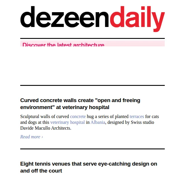 Dezeen Daily: Přehled designových novinek – červen 2026 | Nuslet.cz