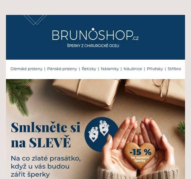 BRUNOshop.cz: Šperky s 15% slevou – prosinec 2023 | Nuslet.cz