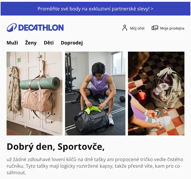 Decathlon: Sportovní tašky s až 27 % slevou – září 2026