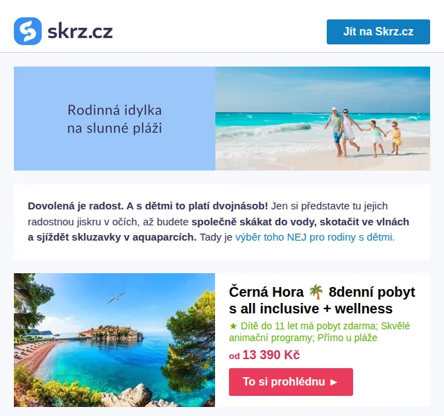 Skrz.cz: Dovolená s dětmi – all inclusive od 3 638 Kč – červen 2026 | Nuslet.cz