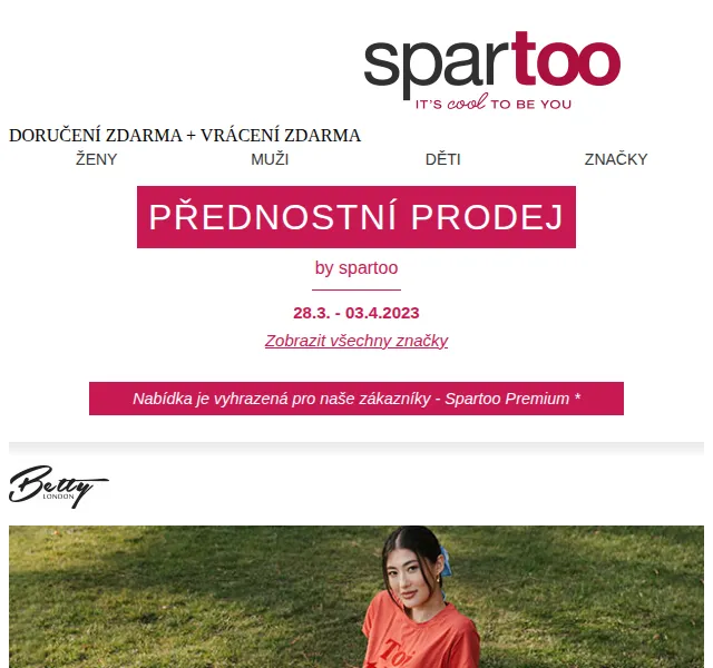 Spartoo: Až -50% na Betty London, Vans, JB Martin a Today – březen 2026 | Nuslet.cz