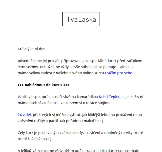 Niki a Ctirad z TvaLaska: Online kurz Cvičím pro sebe se slevou 40 % – červenec 2026 | Nuslet.cz