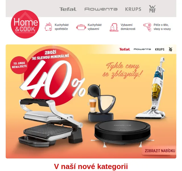 Home & Cook: Sleva až 62 % na Tefal – červen 2026 | Nuslet.cz
