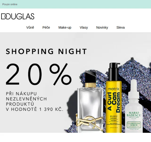 Douglas CZ: Sleva 20 % na nezlevněné produkty – červen 2026 | Nuslet.cz