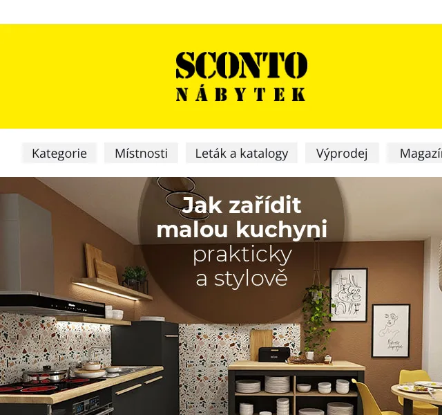 Sconto: Malá kuchyň prakticky a stylově – září 2026