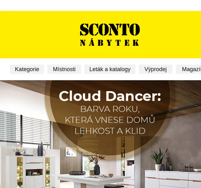 Sconto: Barva roku Cloud Dancer – červen 2026 | Nuslet.cz