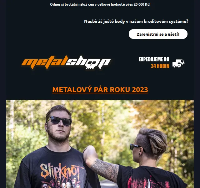 METALSHOP: Soutěž Metalový pár roku 2023 s výhrami 20 000 Kč – květen 2026 | Nuslet.cz