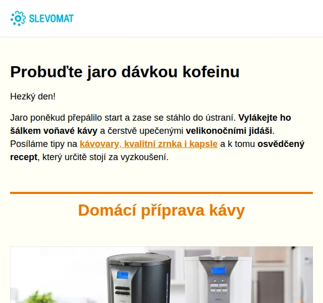 Slevomat: kávovary, zrnková káva a kapsle – červen 2026 | Nuslet.cz