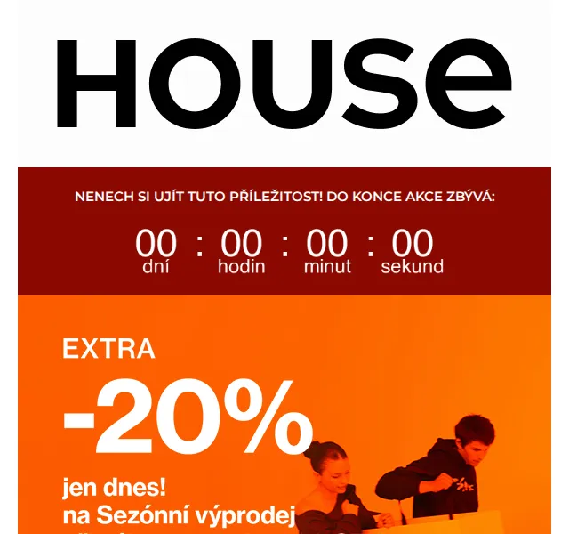 HOUSE: Extra -20 % na Sezónní Výprodej – červenec 2026 | Nuslet.cz