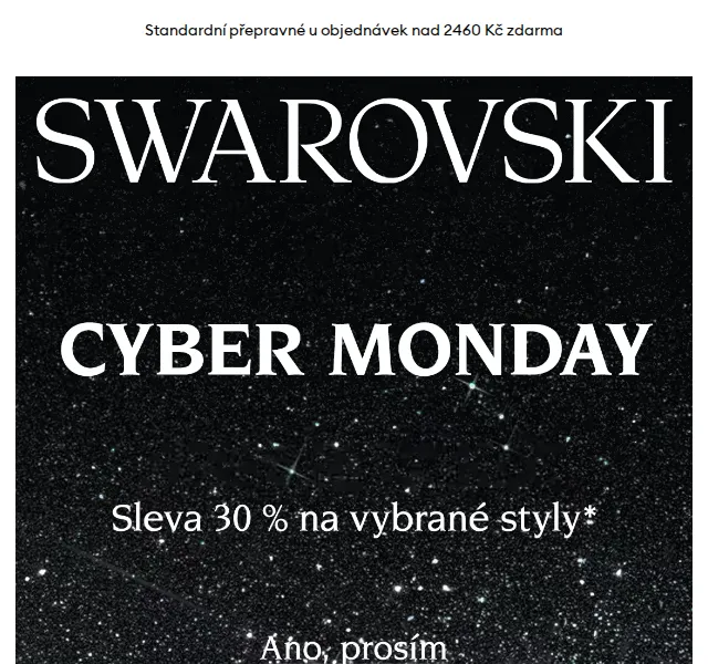 Swarovski: 30 % sleva na šperky – březen 2026 | Nuslet.cz