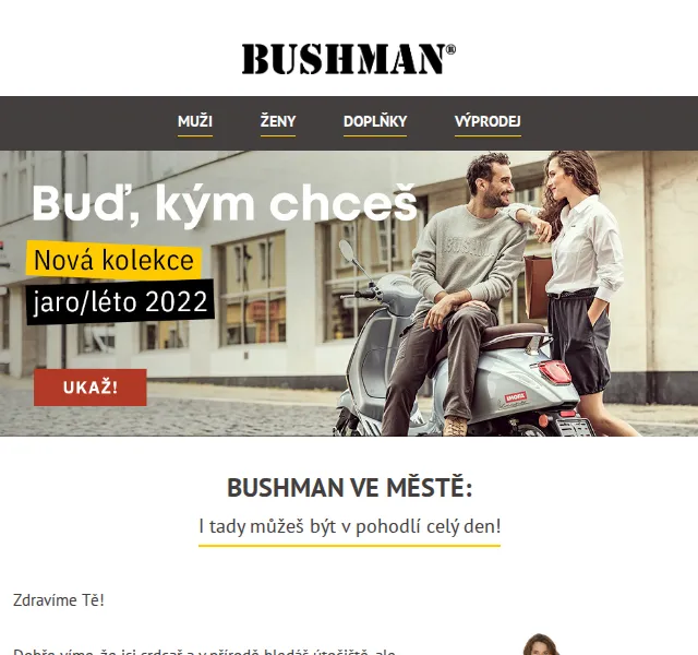 BUSHMAN: Městská kolekce – červenec 2026 | Nuslet.cz