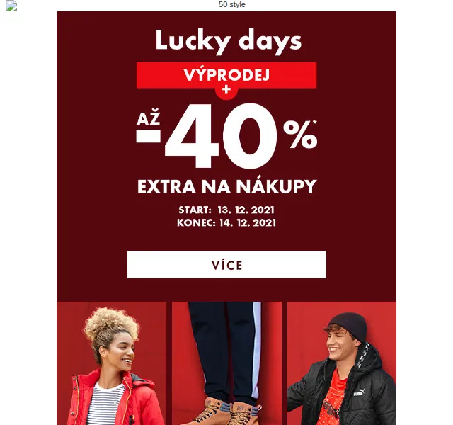 e50style.cz: Až 40% slevy na Nike, adidas, Reebok a Vans – červen 2026 | Nuslet.cz