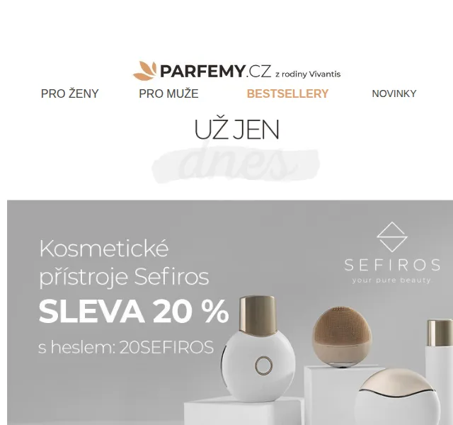 Parfemy.cz: Sleva 20 % na Sefiros kosmetické přístroje – červen 2026 | Nuslet.cz