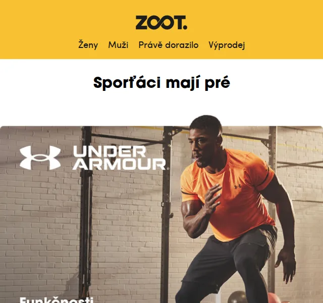 ZOOT: Under Armour až -50% + extra 25% sleva - červen 2026 | Nuslet.cz