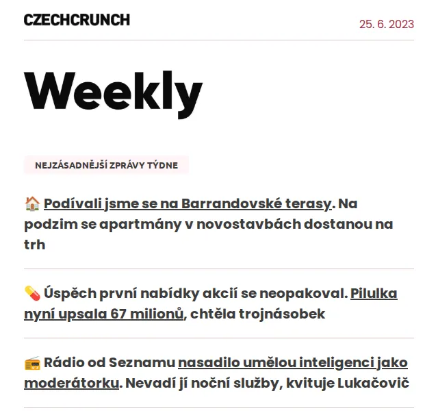 CzechCrunch: Přehled zpráv a akcí – červenec 2026 | Nuslet.cz