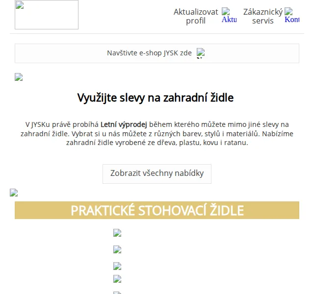 JYSK: Slevy na zahradní židle až 50 % – červen 2026 | Nuslet.cz