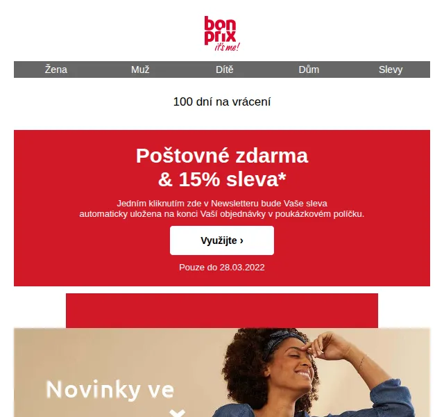 bonprix: 15% sleva a poštovné zdarma – červen 2026 | Nuslet.cz