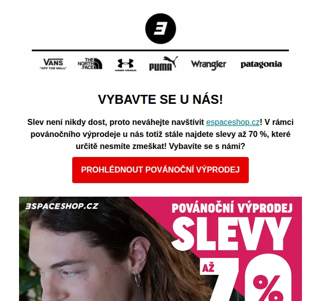 ESPACE: Povánoční výprodej se slevami až 70 % – červen 2026 | Nuslet.cz