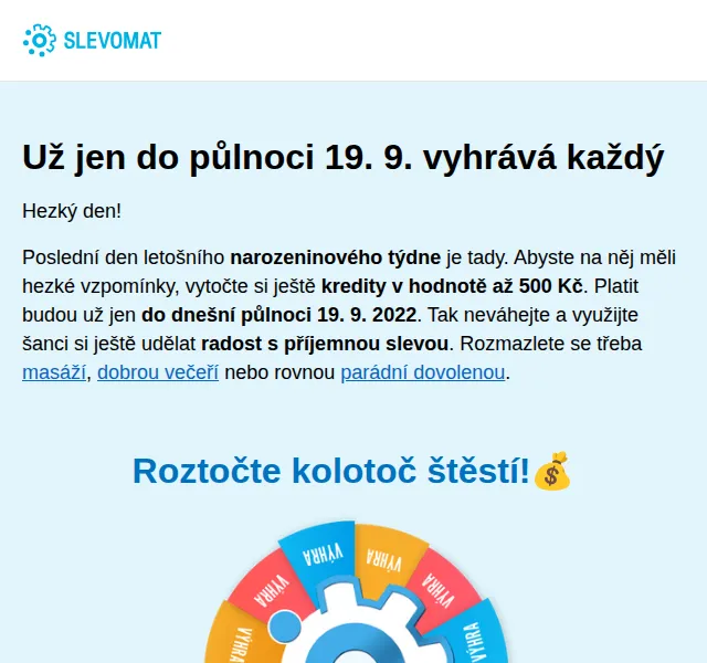 Slevomat: Roztočte kolotoč štěstí o kredity až 500 Kč – září 2022 | Nuslet.cz
