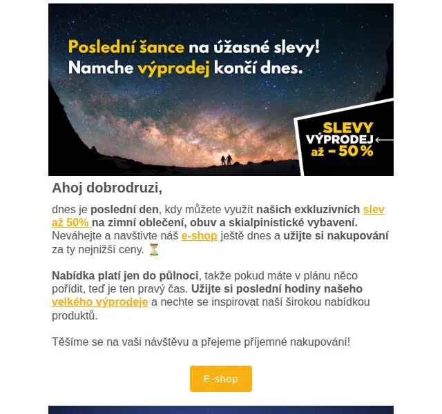 Namcheshop: Treky a slevy až 50 % na vybavení – červen 2026 | Nuslet.cz