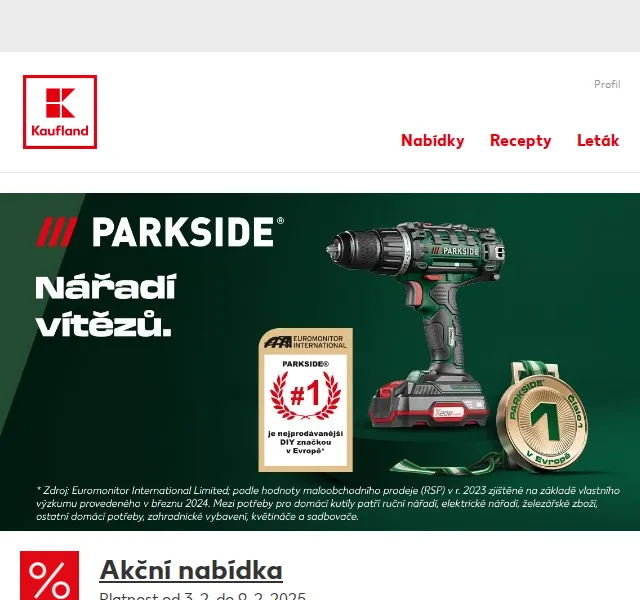 Kaufland: Parkside nářadí od 249,90 Kč – červenec 2026 | Nuslet.cz