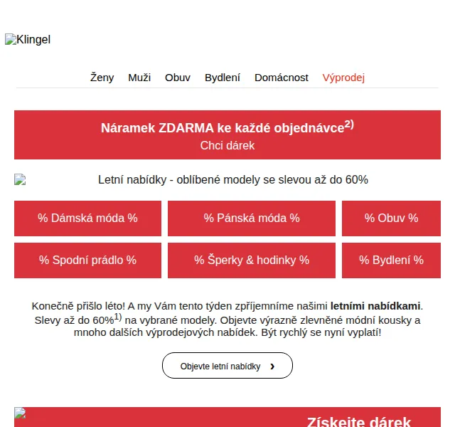 KLiNGEL.cz: Slevy až 60 % na letní módu – červenec 2026 | Nuslet.cz