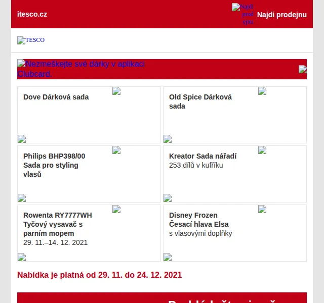 Tesco: dárkové sady a vánoční nabídka – prosinec 2021 | Nuslet.cz