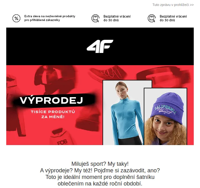 4Fstore: Výprodej se slevami – červen 2026 | Nuslet.cz