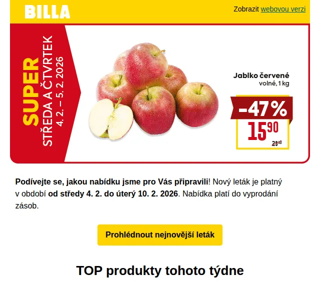 Billa: Nový leták s okurkou -52 % a olejem -43 % – červenec 2026 | Nuslet.cz