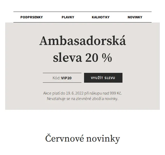 Astratex.cz: Sleva 20 % na podprsenky a plavky – červen 2026 | Nuslet.cz