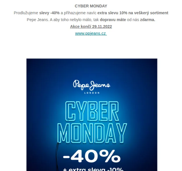 Pepe Jeans: Sleva -40% + extra 10% – červen 2026 | Nuslet.cz